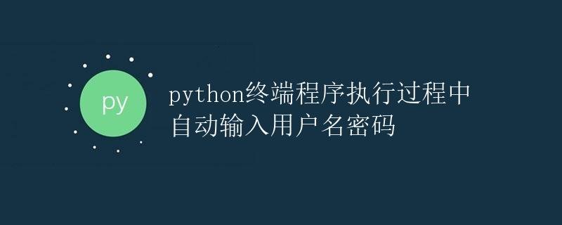 Automatically Enter Username and Password During Python Terminal Program Execution