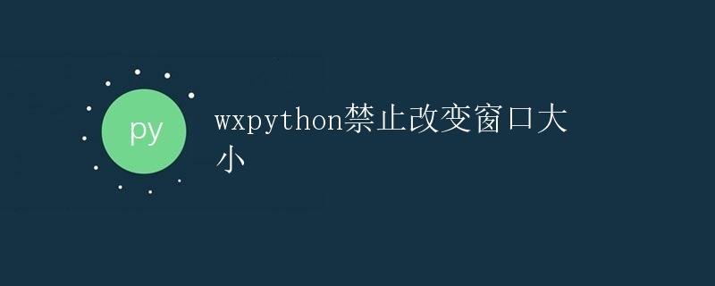 wxPython prohibits window resizing