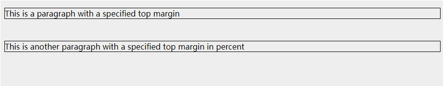 CSS margin-top property