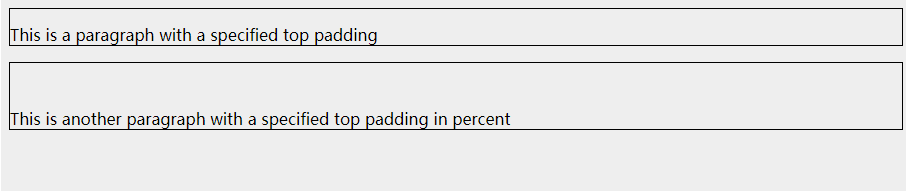 CSS padding-top property