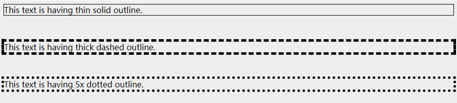 CSS outline outline-style property