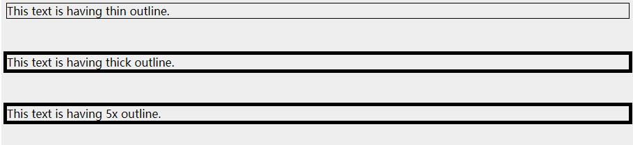 CSS outline outline-width property