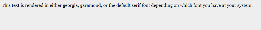 CSS font