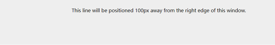 CSS position right property