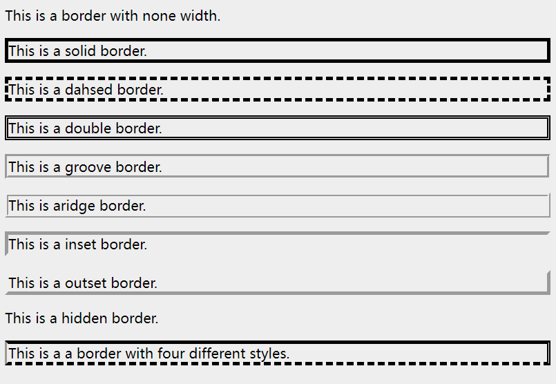 CSS border-style property