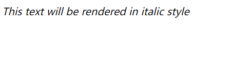 CSS font-style property
