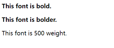 CSS font-weight property