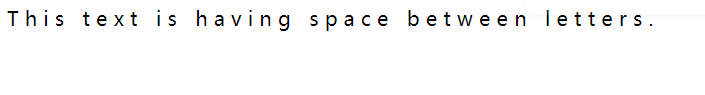 CSS letter-spacing property