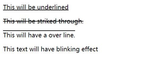 CSS text-decoration property