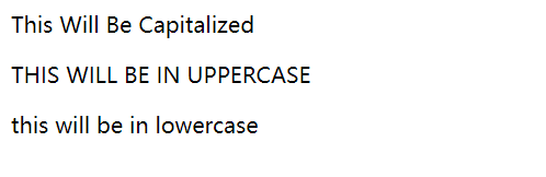 CSS text-transform property