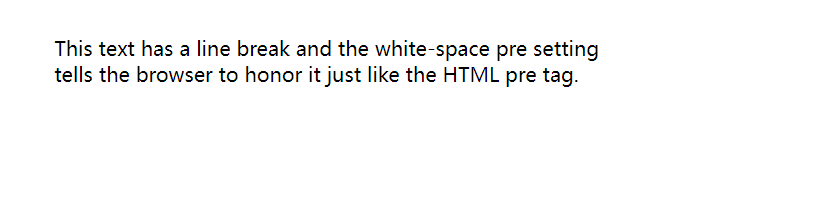 CSS white-space property