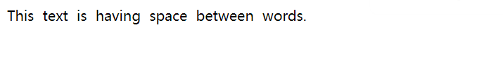CSS word-spacing property