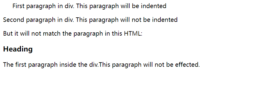 CSS :first-child pseudo-class