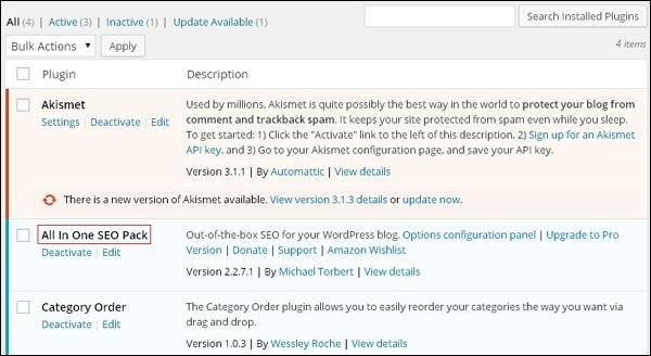 WordPress installation plug-in