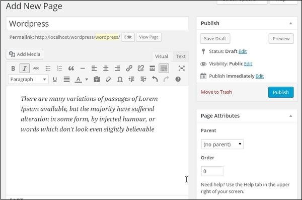 WordPress Release Page