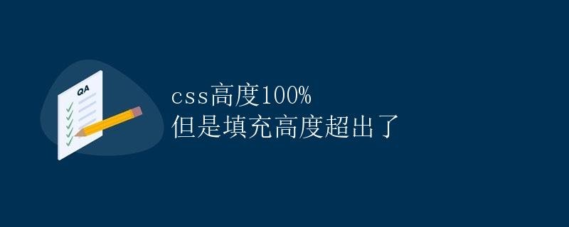 CSS height 100% but padding exceeds the height