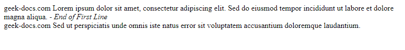 CSS Select the first div line
