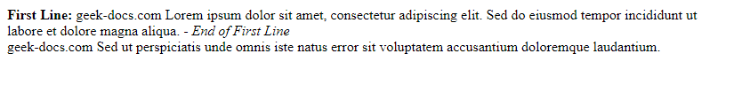 CSS Select First Line div