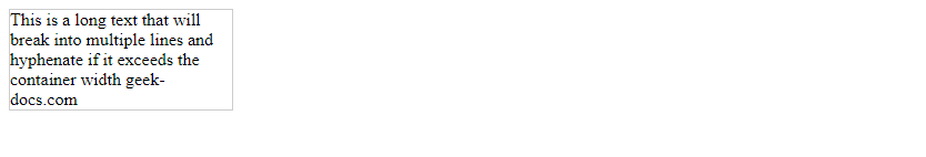 CSS Automatically Wrap Text When Width Exceeds CSS decoding=