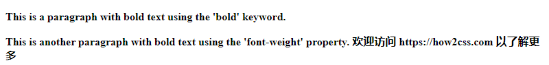 css bold
